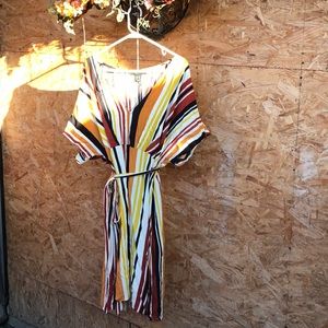 Forever 21 plus striped knee high dress.